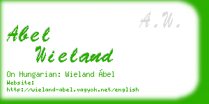 abel wieland business card