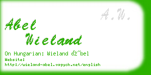 abel wieland business card